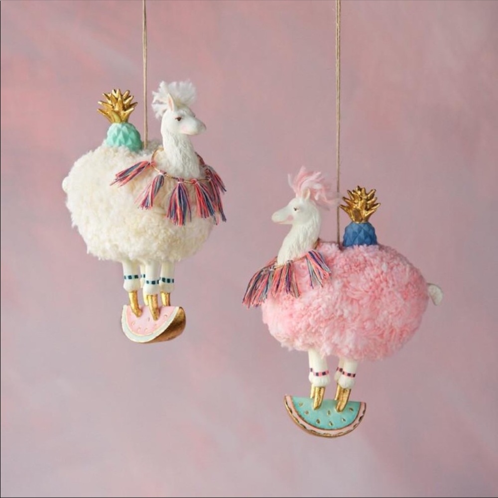 New LaLa Llama Ornament White